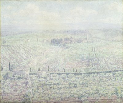 A Hilly Tuscan Landscape on the Morning of a Sunny Summer Day by Paul Baum